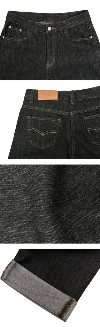 Mind Roll-up Low Wide Jeans