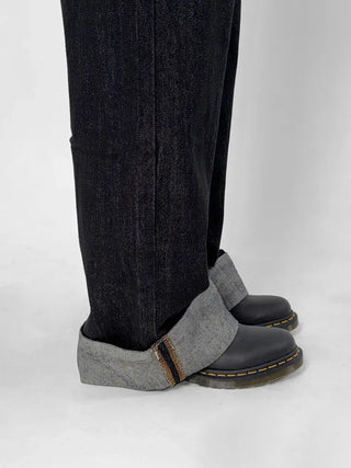 Mind Roll-up Low Wide Jeans