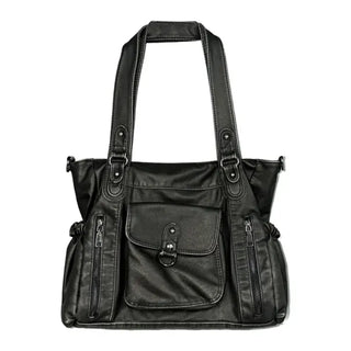 Leather T-shirt big shoulder bag