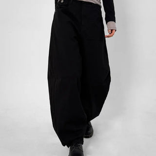 Herringbone Semi-Balloon Pants