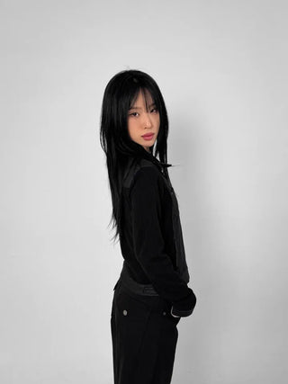Herringbone Semi-Balloon Pants