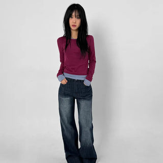 Tour Pocket Washed Wide Jeans
