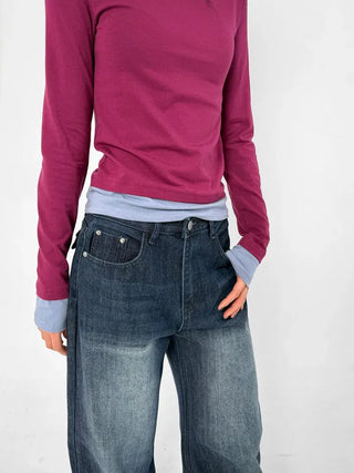 Tour Pocket Washed Wide Jeans