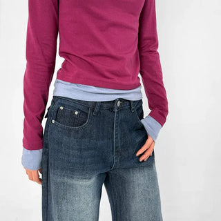 Tour Pocket Washed Wide Jeans