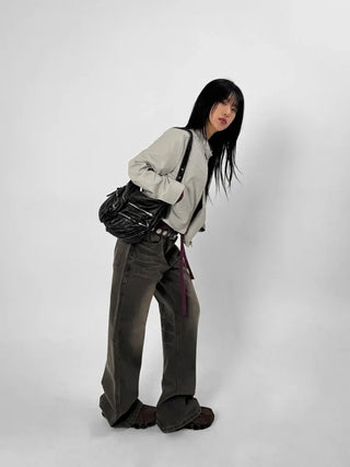 Leisure Washed Flare Jeans