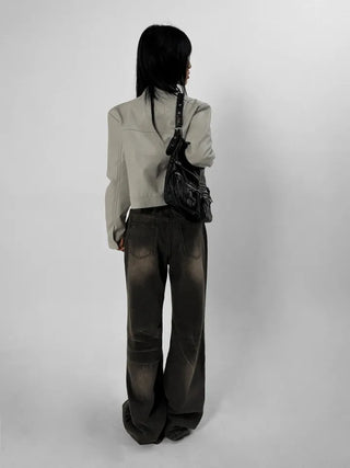 Leisure Washed Flare Jeans