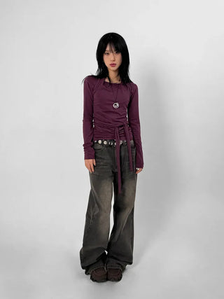 Leisure Washed Flare Jeans