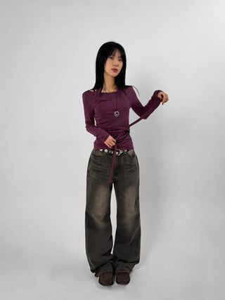 Leisure Washed Flare Jeans