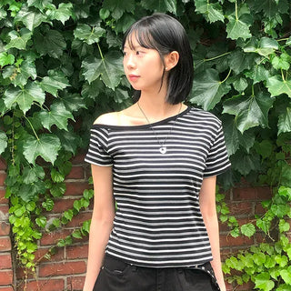 One-off striped short-sleeve tee