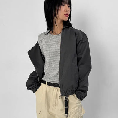 Carter Diagonal Cropped Jacket