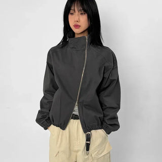 Carter Diagonal Cropped Jacket