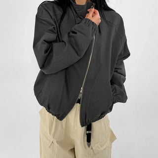 Carter Diagonal Cropped Jacket