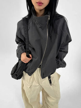 Carter Diagonal Cropped Jacket