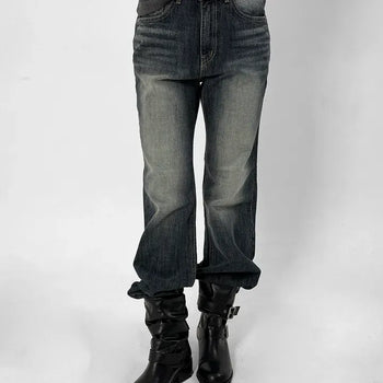 Biker buckle mid-calf boots