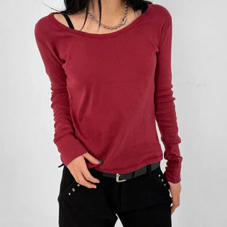 Crepe Round Long Sleeve