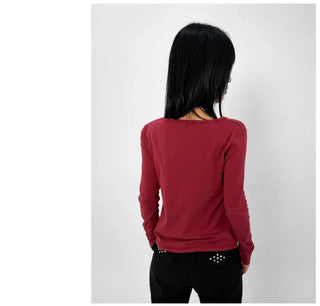 Crepe Round Long Sleeve