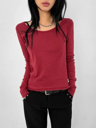 Crepe Round Long Sleeve