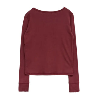 Crepe Round Long Sleeve