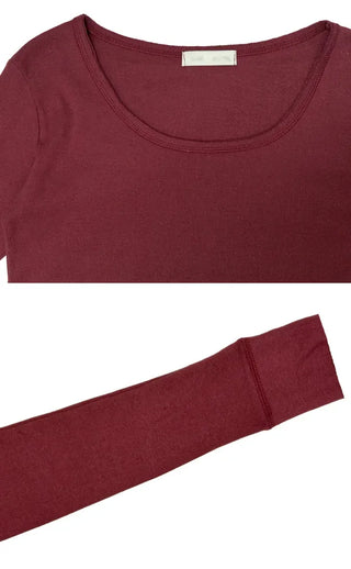 Crepe Round Long Sleeve