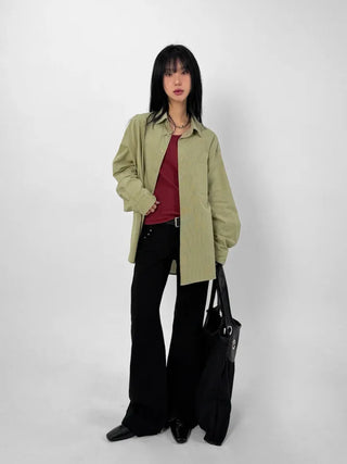 Crepe Round Long Sleeve