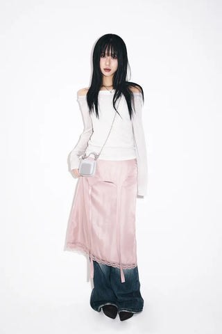 Yellow Deep U-Neck Long Sleeve
