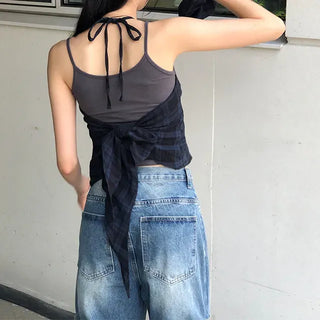 Bide Halter Tie Blouse