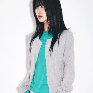 Sophie Round Wool Cardigan
