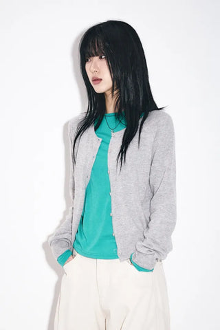 Sophie Round Wool Cardigan