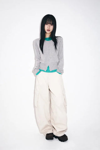 Sophie Round Wool Cardigan