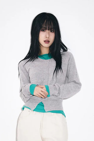 Sophie Round Wool Cardigan