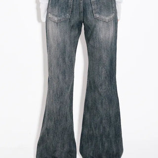 Slub High Flare Jeans
