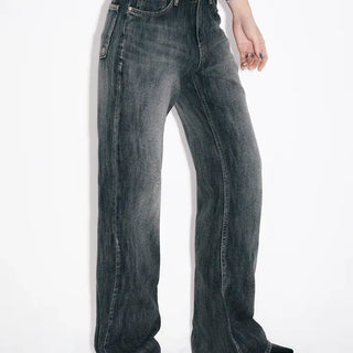 Slub High Flare Jeans