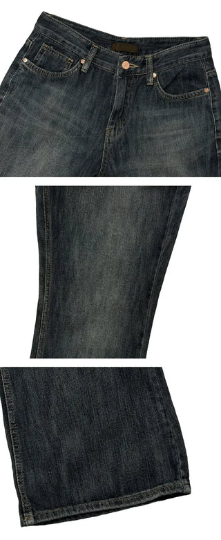 Slub High Flare Jeans
