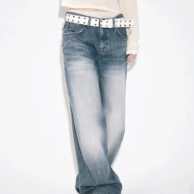 Piercing point wide jeans