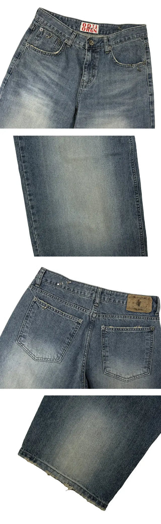 Piercing point wide jeans
