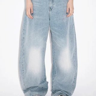 Rounded wide jeans