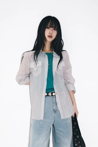 Rounded wide jeans