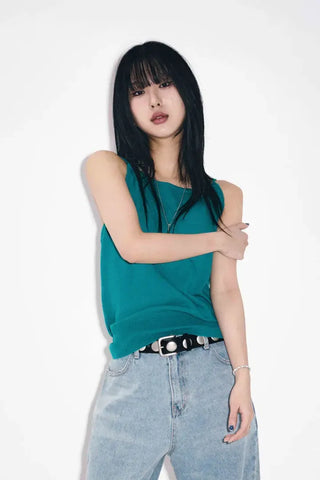 Rounded wide jeans