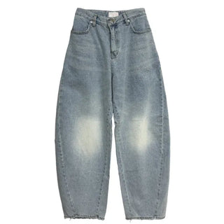 Rounded wide jeans