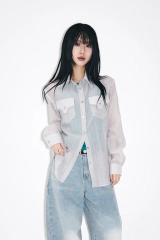 Rounded wide jeans