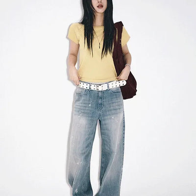 Painwash Wide Jeans