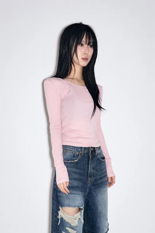Cut Damage Wide Jeans