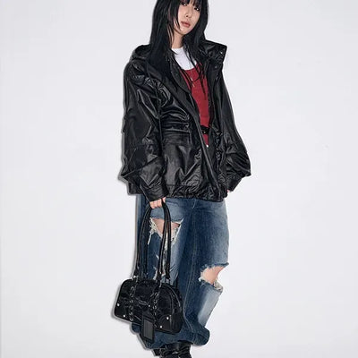 Hardy Coated Leather Jumper