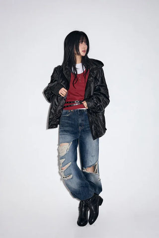 Hardy Coated Leather Jumper