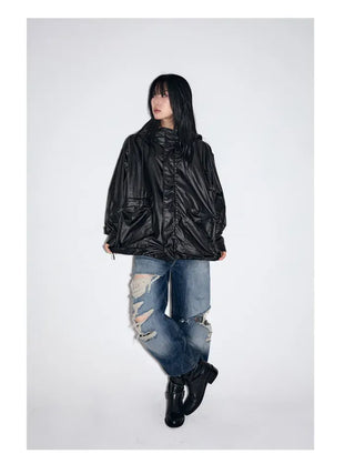 Hardy Coated Leather Jumper