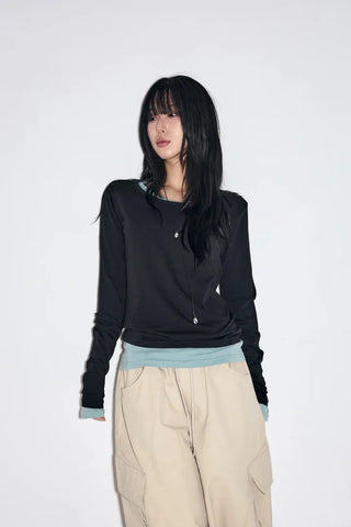 Garter Diagonal Cargo Pants