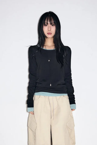 Garter Diagonal Cargo Pants
