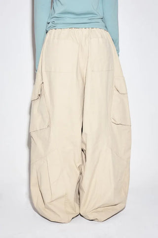 Garter Diagonal Cargo Pants