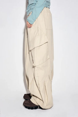 Garter Diagonal Cargo Pants