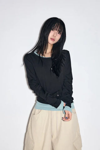 Garter Diagonal Cargo Pants